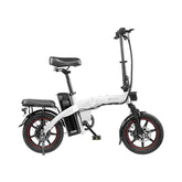 DYU A5 14" Electric Bike - 350W Motor 48V7.5Ah Battery 40KM Range Disc Brakes - White